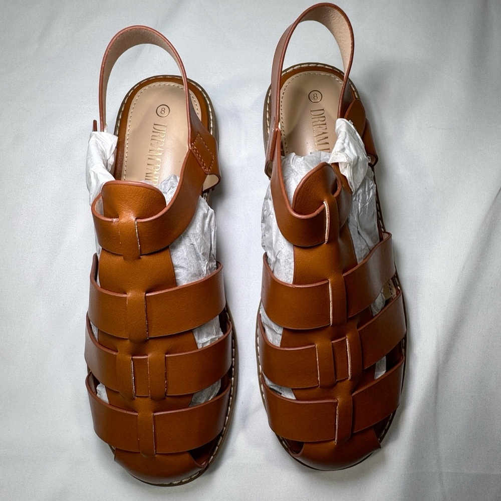 Classic Women’s Tan Leather Fisherman Sandals